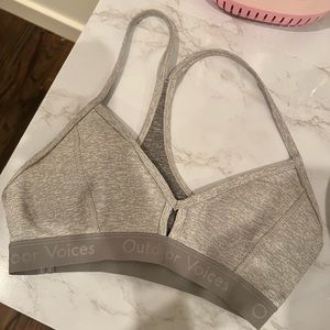 Outdoor Voices grey sports bra